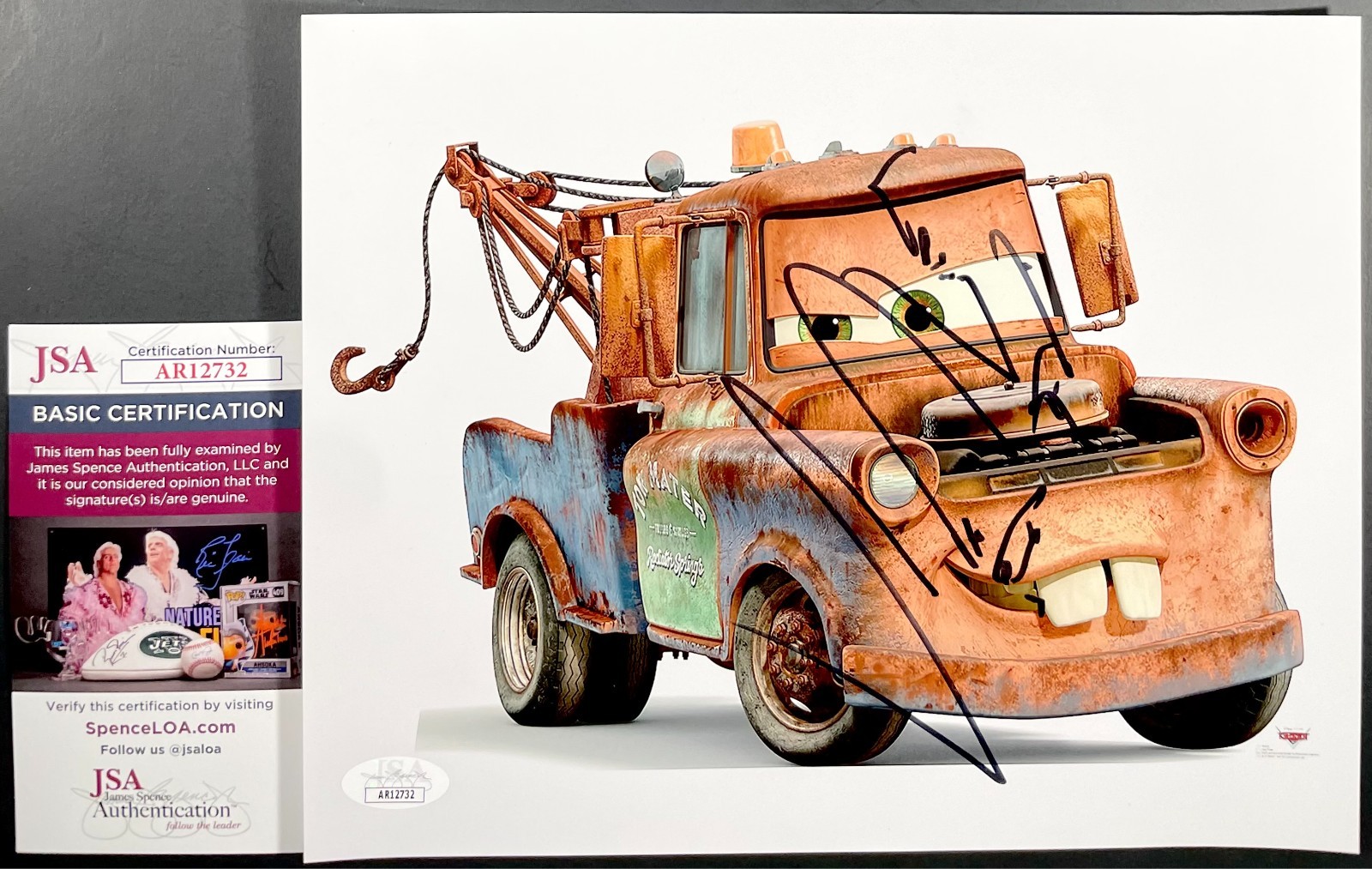 Larry The Cable Guy Signed Disney PIXAR Cars Mater 8x10 Photo Autograph JSA COA