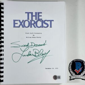 Linda Blair Signed The Exorcist Complete Movie Script B Autograph Regan BAS COA