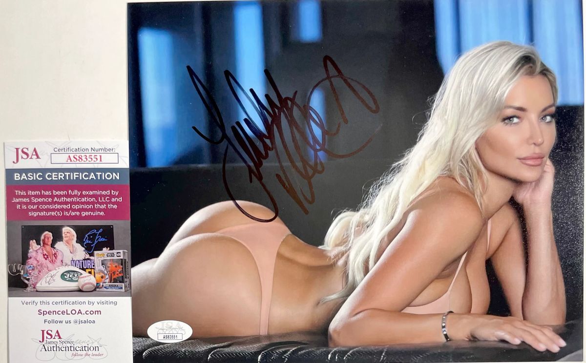 Lindsey Pelas Signed 8x10 Photo C Autograph Playboy Maxim Model JSA COA