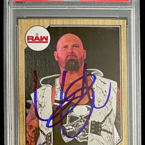 Luke Gallows Signed 2017 Topps Heritage WWE Trading Card #28 PSA DNA Slabbed
