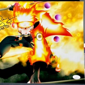 Maile Flanagan Signed Naruto Shippuden Metallic 11x14 Photo Autograph JSA COA