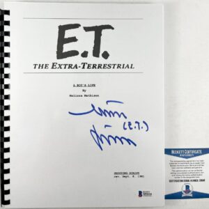 Matthew De Meritt Signed E.T. Complete Movie Script A Autograph BAS COA
