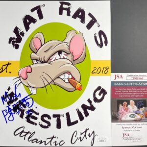 Ming Chen Signed Mat Rats Wrestling 8x10 Photo Authentic Autograph JSA COA