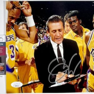 NBA Pat Riley Signed Los Angeles Lakers 8x10 Photo Authentic Autograph JSA COA