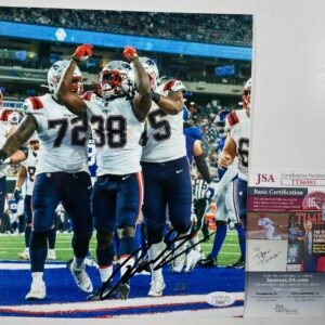 NFL Rhamondre Stevenson Signed New England Patriots 8x10 Photo B JSA COA