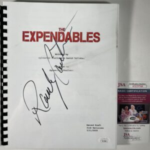 Randy Couture Signed The Expendables Complete Movie Script Autograph JSA COA