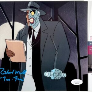 Richard Moll Signed Batman The Animated Series Two-Face 8x10 Photo C JSA COA