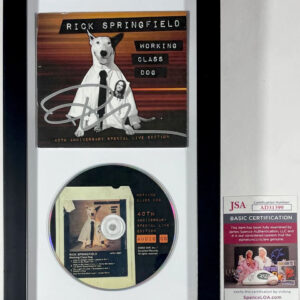 Rick Springfield Signed Working Class Dog CD Cover Framed Matte Display JSA COA
