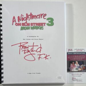 Robert Englund Signed A Nightmare On Elm Street 3 Full Script Freddy JSA COA