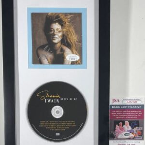 Shania Twain Signed Queen Of Me CD Insert Card Framed Matted Display JSA COA