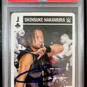 Shinsuke Nakamura Signed WWE Jack Clubs Playing Card Autograph PSA DNA Slabbed