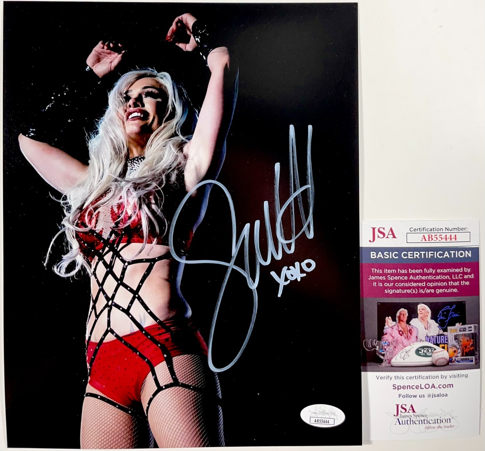 Smokeshow Scarlett Bordeaux Signed WWE 8x10 Photo Authentic Autograph JSA COA