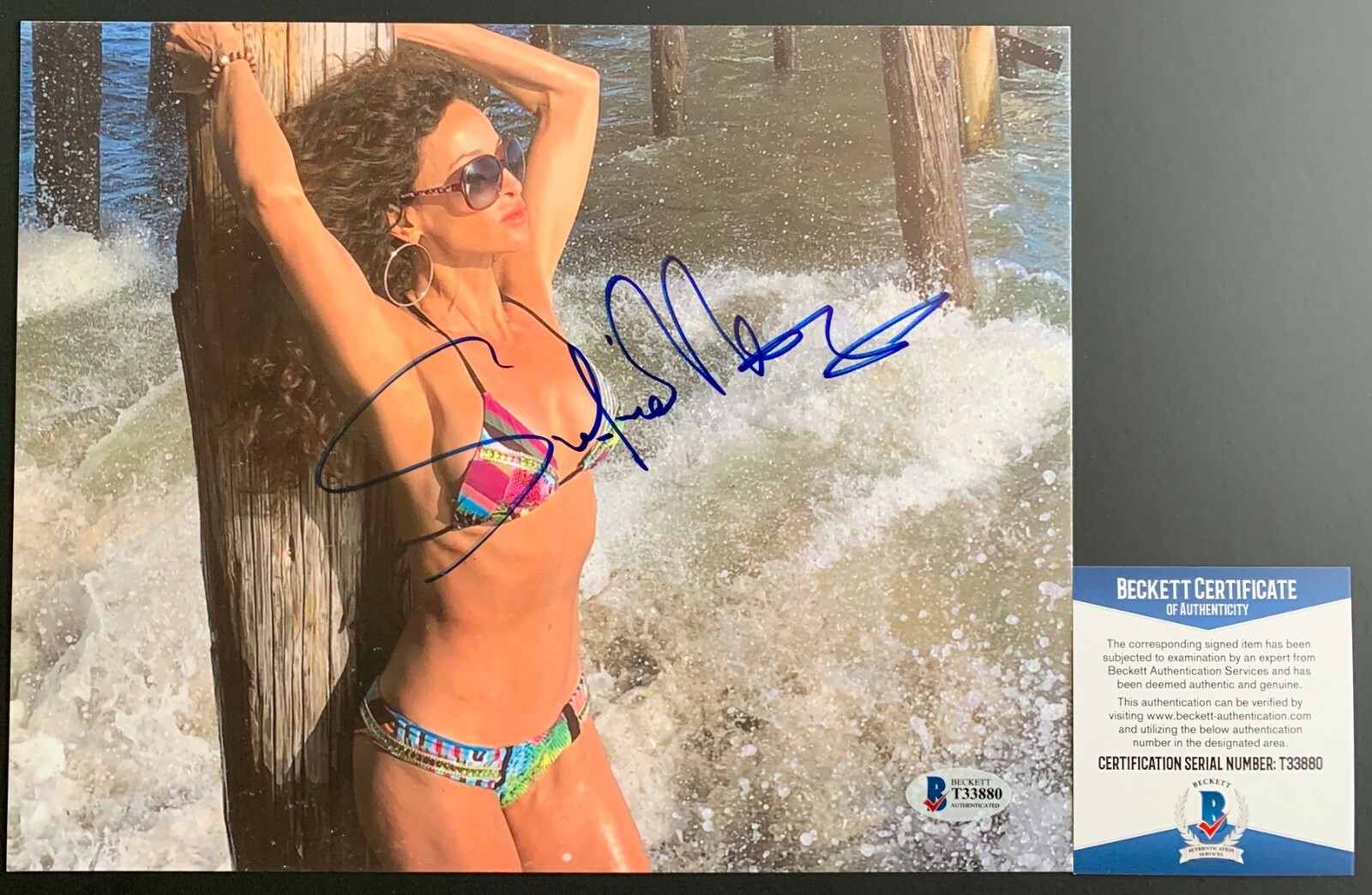 Sofia Milos Signed CSI Miami 8x10 Photo Autograph Yelina Salas Beckett BAS COA