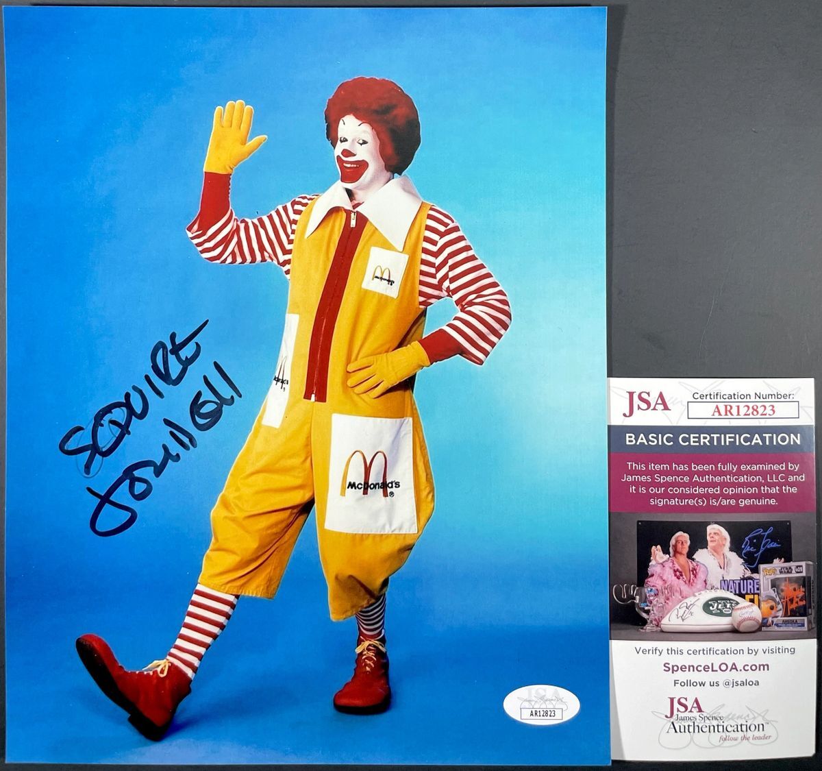 Squire Fridell Signed McDonaldLand 8x10 Photo C Ronald McDonald JSA COA