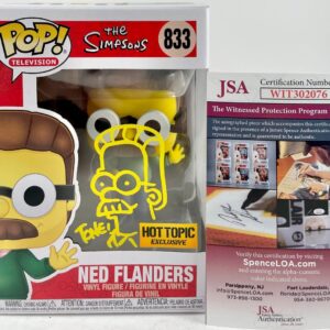 Tone Rodriguez Signed & Sketched The Simpsons Ned Flanders Funko POP JSA COA