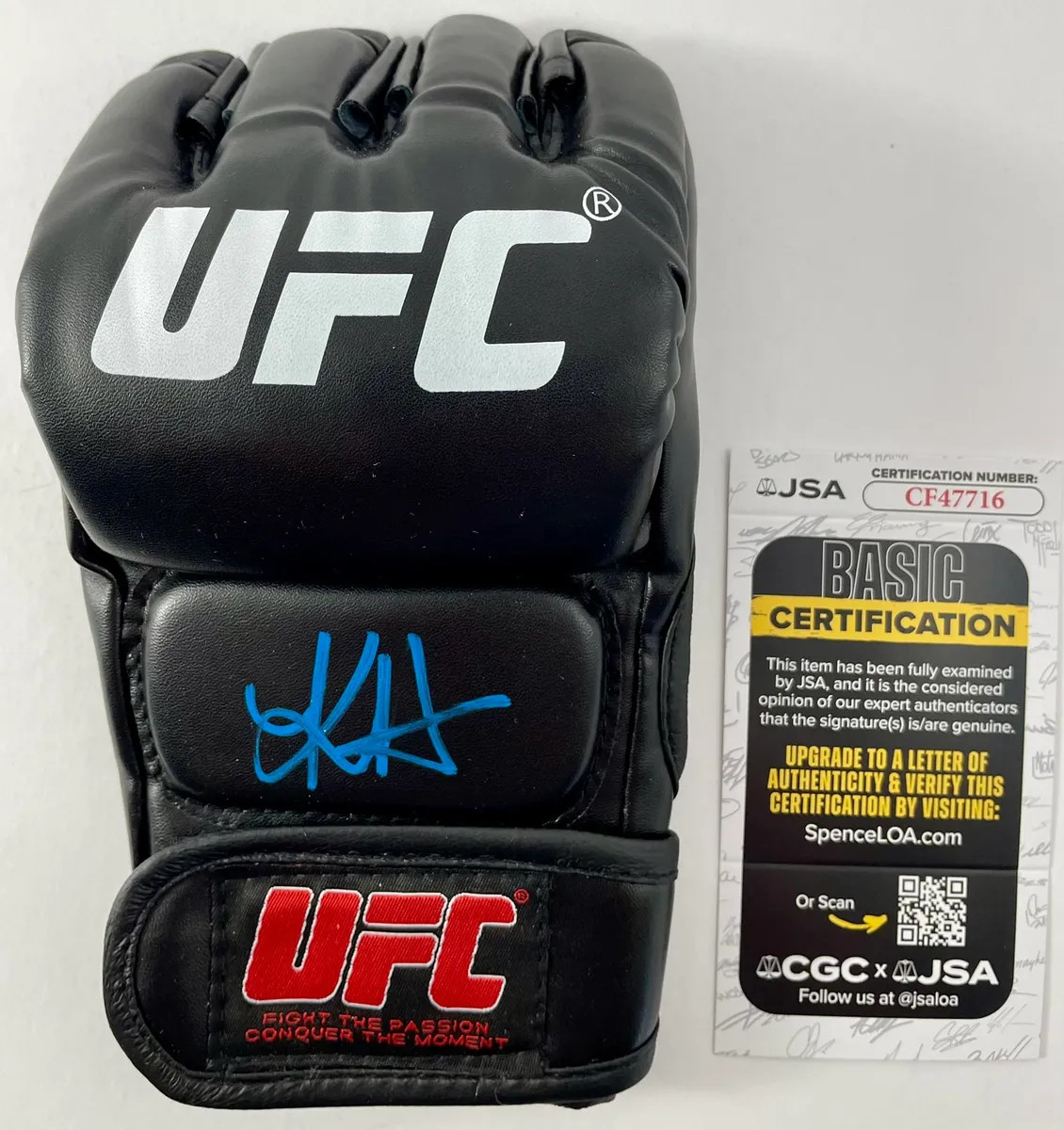 UFC Kayla Harrison Signed Black MMA Fight Glove Authentic Autograph JSA COA