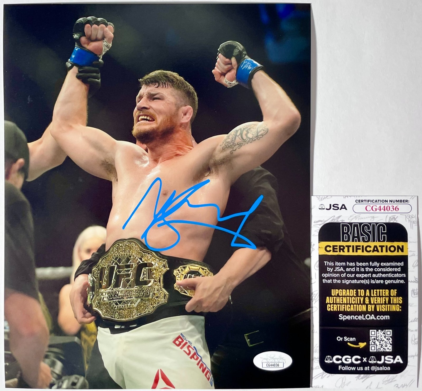 UFC MMA Fighter Michael Bisping Signed 8x10 Photo Authentic Autograph JSA COA