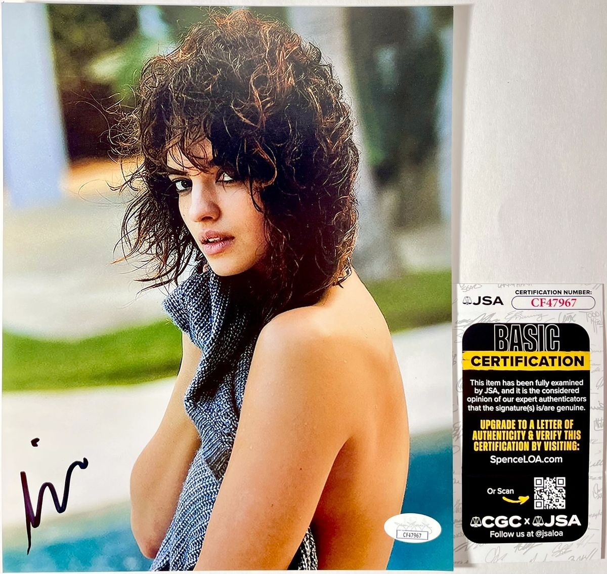 UFC Playmate Nina Marie Daniele Signed 8x10 Photo J Authentic Autograph JSA COA