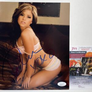 UFC Ring Girl Brittney Palmer Signed 8x10 Photo H Autograph Sexy Model JSA COA