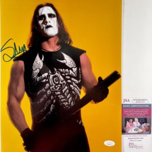WCW Sting Signed 11x14 Photo C Autograph WWE All Elite Wrestling AEW JSA COA