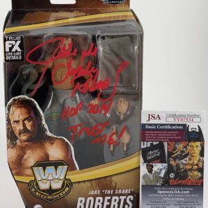 WWE Jake The Snake Roberts Signed Mattel Legend Elite Chase Figure B JSA COA