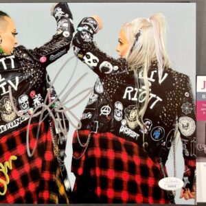 WWE Liv Morgan & Ruby Riott Signed 8x10 Photo F Autograph Riott Squad JSA COA