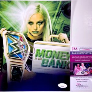 WWE Liv Morgan Signed MITB Custom Edit 8x10 Photo Authentic Autograph JSA COA