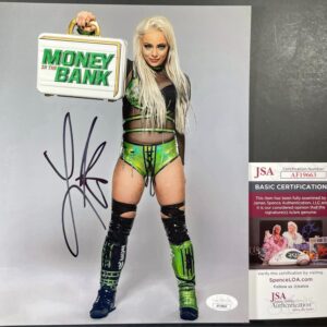 WWE Liv Morgan Signed Money In The Bank 8x10 Photo Authentic Autograph JSA COA