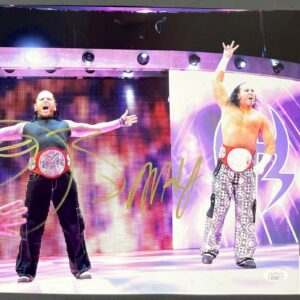 WWE Matt Hardy & Jeff Hardy Signed Hardy Boyz 11x14 Photo L Autograph JSA COA
