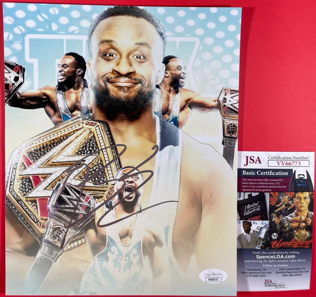 WWE NXT Big E Signed 8x10 Photo G Autograph New Day WrestleMania JSA COA