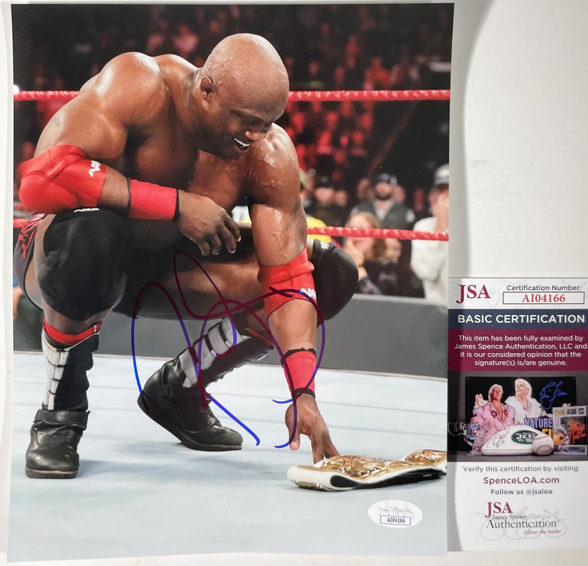 WWE NXT Bobby Lashley Signed 8x10 Photo B Autograph WrestleMania JSA COA