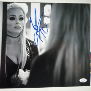 WWE NXT Liv Morgan Signed 11x14 Photo F Autograph WrestleMania JSA COA