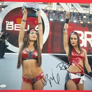 WWE NXT Nikki Bella & Brie Bella Twins Signed 16x20 Photo Autograph JSA COA