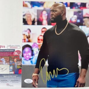 WWE NXT Omos Signed 8x10 Photo B WrestleMania Authentic Autograph JSA COA