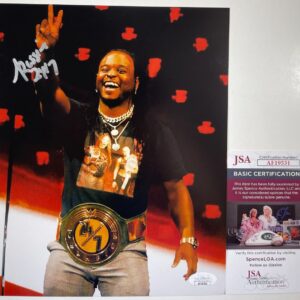 WWE NXT Reggie Signed 8x10 Photo D Autograph Reginald WrestleMania JSA COA