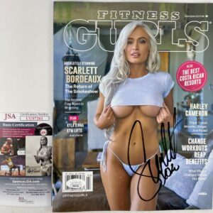 WWE NXT Scarlett Bordeaux Signed Fitness Gurls Magazine Autograph JSA COA