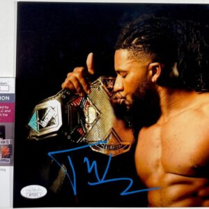 WWE NXT Trick Williams Signed Championship Belt 8x10 Photo D Autograph JSA COA