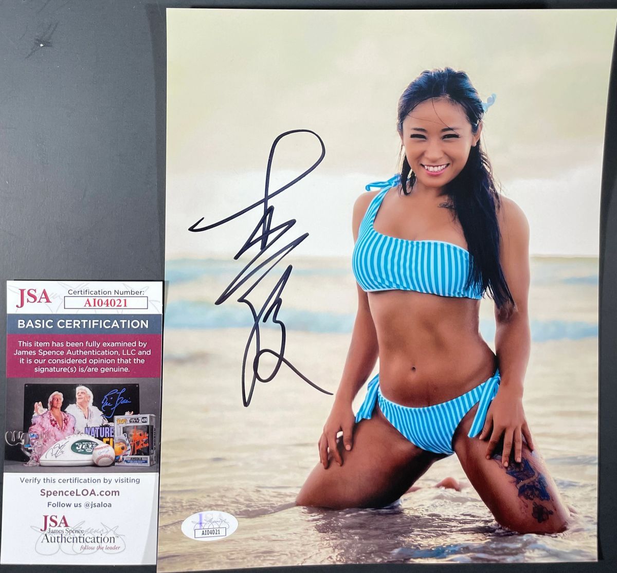 WWE NXT Xia Li Signed 8x10 Photo E Autograph WrestleMania JSA COA