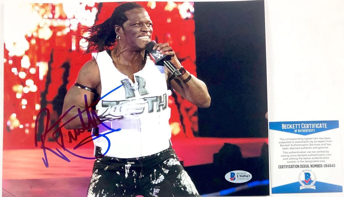 WWE R-Truth Signed 8x10 Photo A Autograph Ron Killings WrestleMania BAS COA