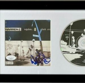 Warren G Signed Regulate G Funk Era CD Booklet Framed Display Autograph JSA COA