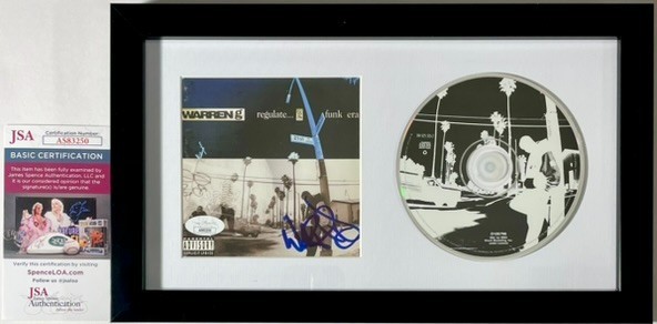 Warren G Signed Regulate G Funk Era CD Booklet Framed Display Autograph JSA COA