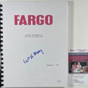 William H. Macy Signed Fargo Complete Movie Script B Autograph JSA COA