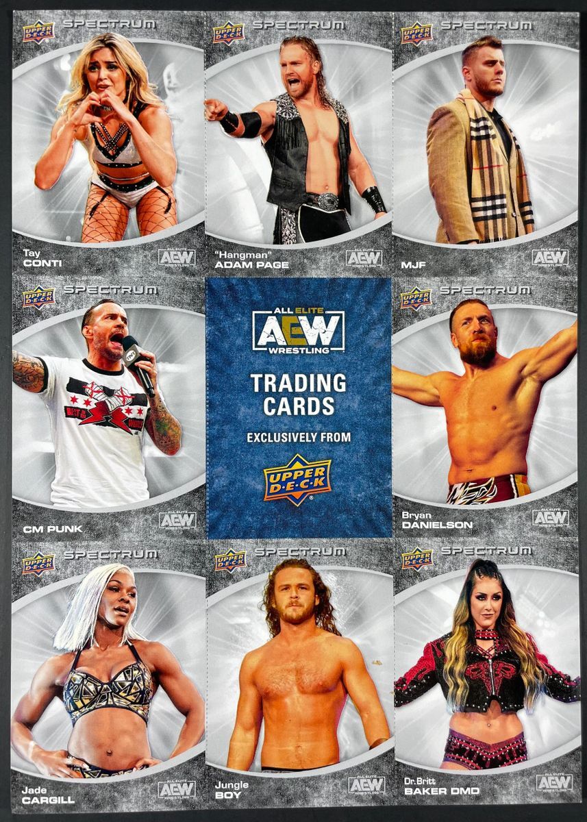 AEW All Elite Wrestling Upper Deck Spectrum Card Sheet Fanfest Exclusive Rare