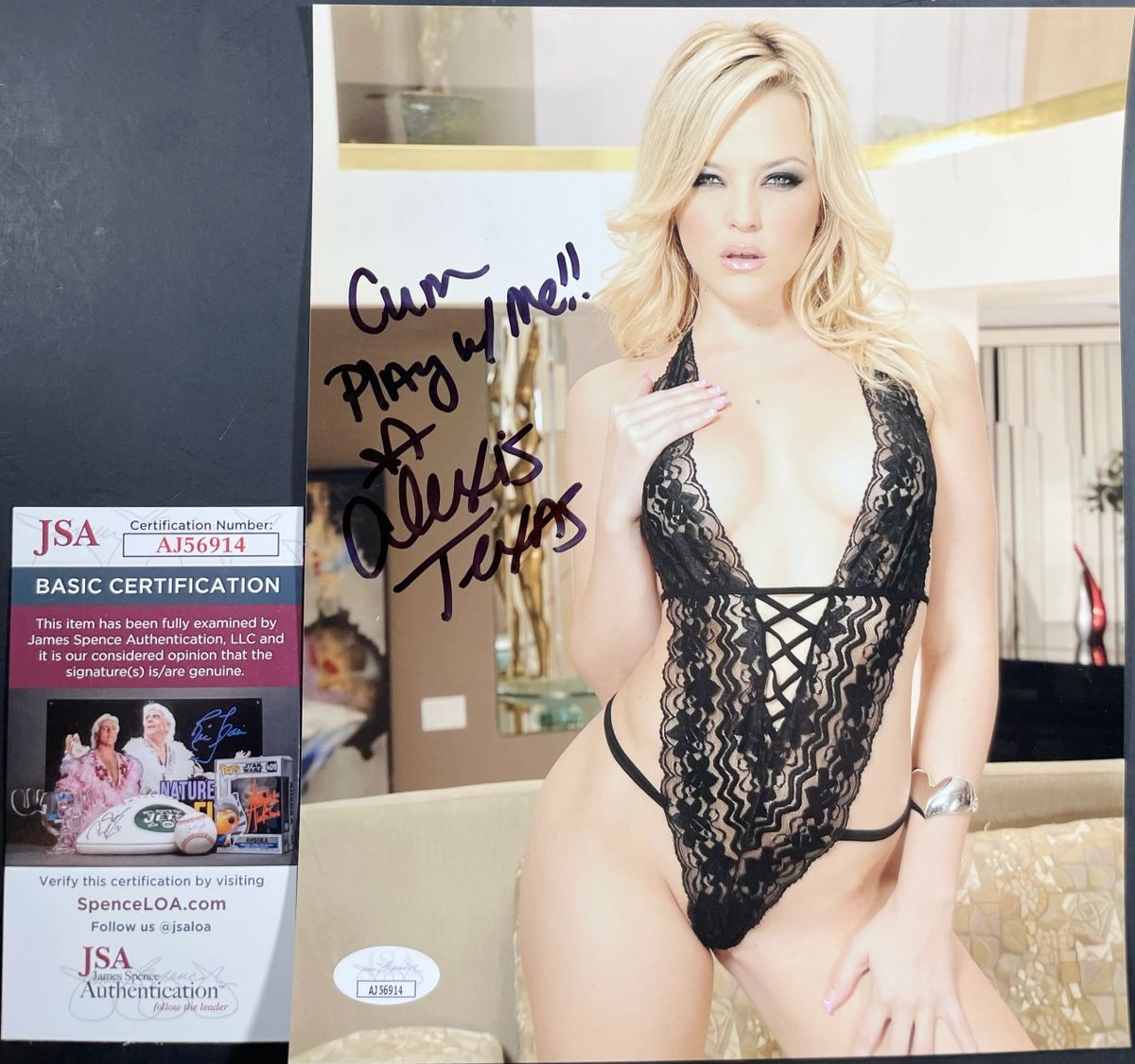 Alexis Texas Signed 8x10 Photo J Autograph Sexy Model Adult Film Star JSA COA