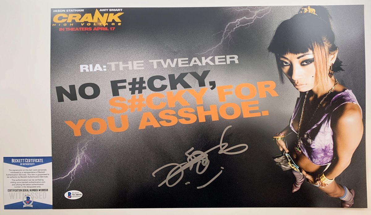 Bai Ling Signed Crank 2 High Voltage 11x17 Movie Poster A Autograph BAS COA
