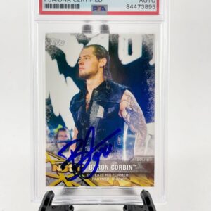 Baron Corbin Signed 2017 Topps WWE NXT Trading Card #8 PSA DNA Slabbed