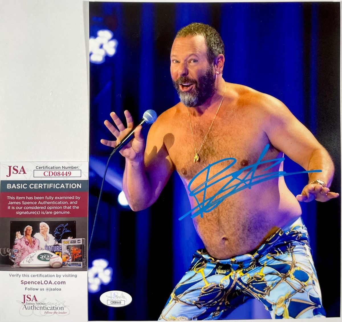 Bert Kreischer Signed Lucky 8x10 Photo C Autograph The Machine JSA COA