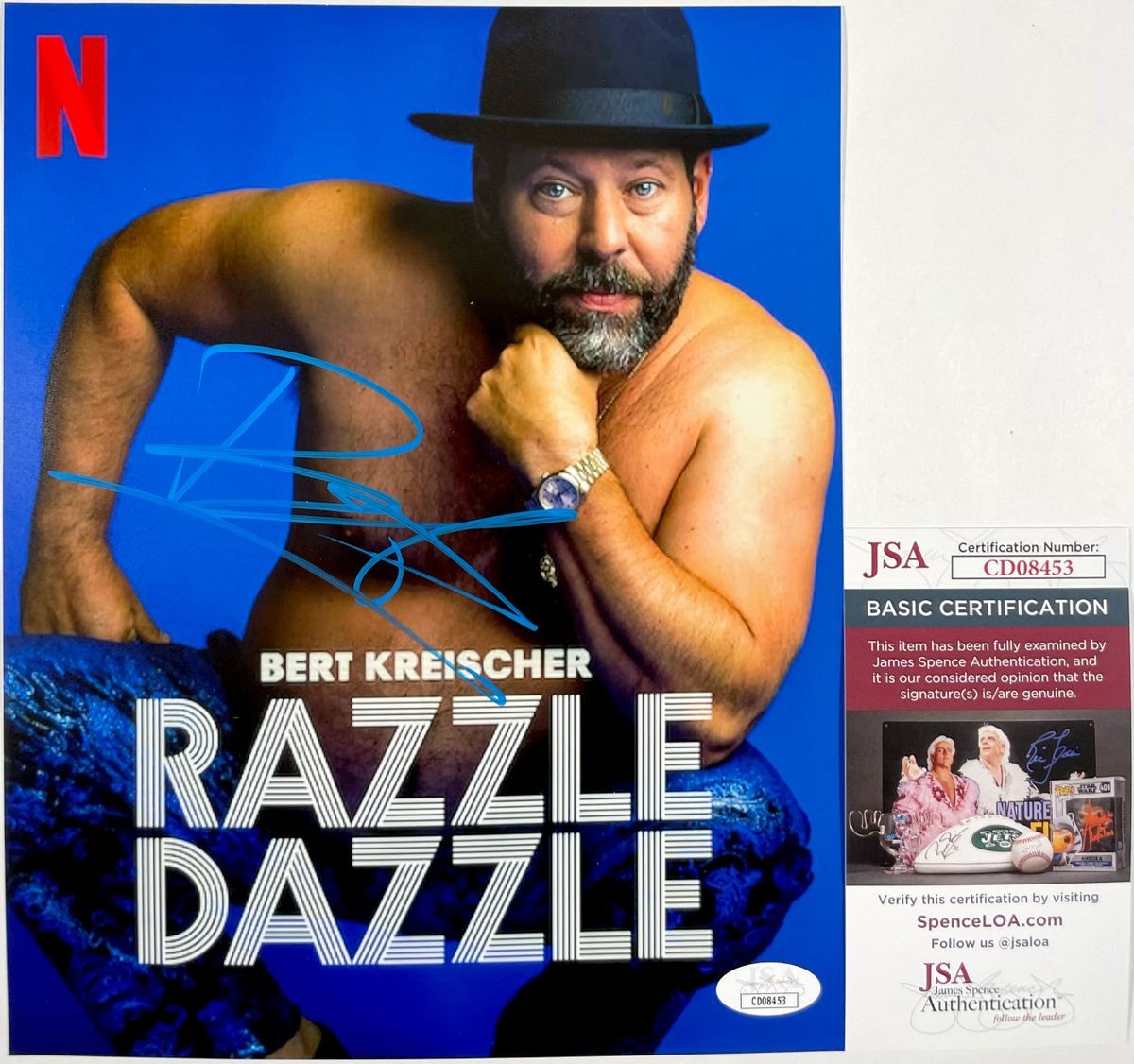 Bert Kreischer Signed Razzle Dazzle 8x10 Photo Autograph The Machine JSA COA