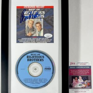 Bill Medley Signed Best Of Righteous Brothers CD Booklet Framed Display JSA COA