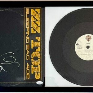 Billy Gibbons Signed ZZ Top Sleeping Bag 4:02 Vinyl LP Framed Display JSA COA
